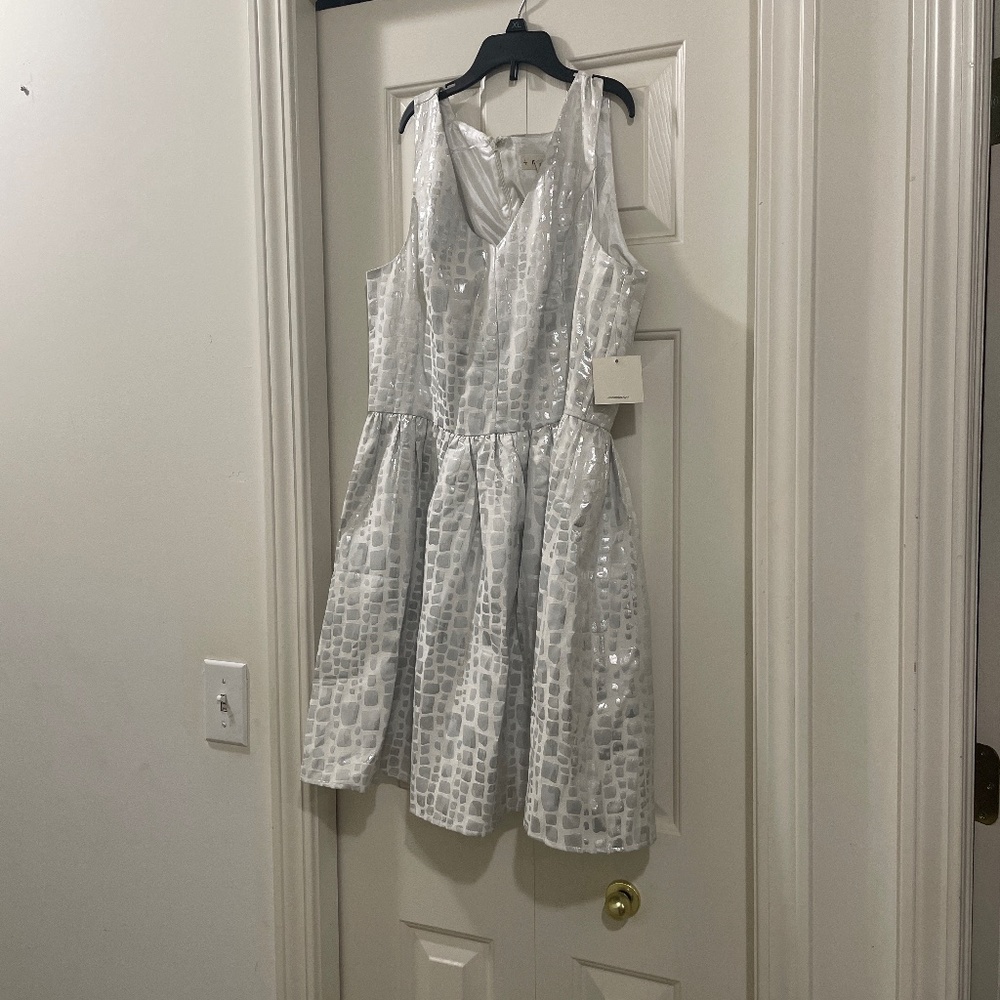 Sleeveless Silver Shimmer Dress